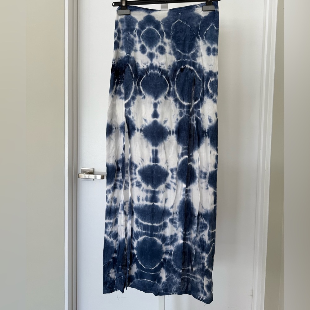 Blue Life Navy and White Tie-Dye Skirt